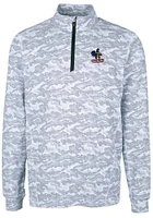 Cutter and Buck Delaware Fightin' Blue Hens Mens Charcoal Traverse Camo Print Stretch Long Sleev..