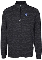 Cutter and Buck Fresno State Bulldogs Mens Black Traverse Camo Print Stretch Long Sleeve Qtr Zip..