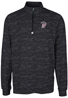 Cutter and Buck Mississippi State Bulldogs Mens Black Traverse Camo Print Stretch Long Sleeve Qt..