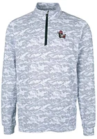 Cutter and Buck NC State Wolfpack Mens Charcoal Traverse Camo Print Stretch Long Sleeve Qtr Zip ..
