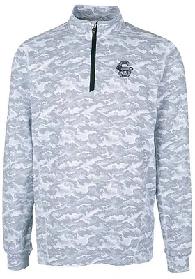 Mens Penn State Nittany Lions Charcoal Cutter and Buck Vault Traverse Camo Qtr Zip Pullover