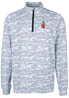 Cutter and Buck UCF Knights Mens Charcoal Vault Traverse Camo Long Sleeve Qtr Zip Pullover