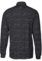 Cutter and Buck Wichita State Shockers Mens Black Traverse Camo Print Stretch Long Sleeve Qtr Zi..
