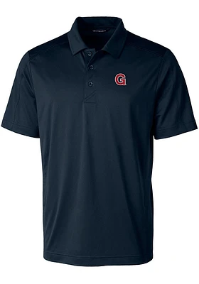 Cutter and Buck Gonzaga Bulldogs Mens Navy Blue G Logo Prospect Short Sleeve Polo