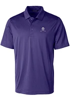 Mens Northwestern Wildcats Purple Cutter and Buck Prospect Textured Short Sleeve Polo Shirt
