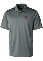 Cutter and Buck Ole Miss Rebels Mens Grey Vault Prospect Short Sleeve Polo