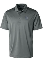 Mens Penn State Nittany Lions Grey Cutter and Buck Prospect Textured Short Sleeve Polo Shirt