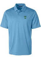 Cutter and Buck Tulane Green Wave Mens Prospect Textured Short Sleeve Polo