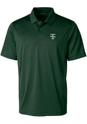 Cutter and Buck Tulane Green Wave Mens Vault Prospect Short Sleeve Polo