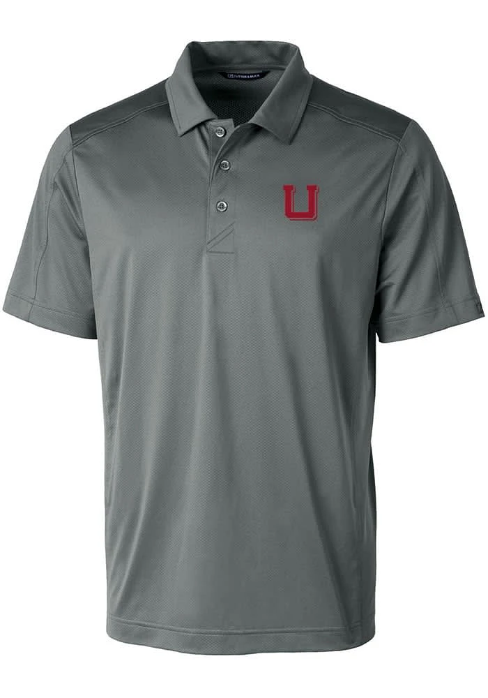 Cutter and Buck Utah Utes Mens Prospect Textured Short Sleeve Polo