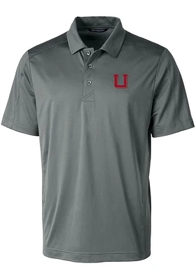 Cutter and Buck Utah Utes Mens Prospect Textured Short Sleeve Polo