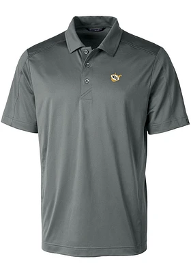 Cutter and Buck West Virginia Mountaineers Mens Prospect Textured Short Sleeve Polo