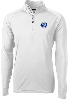 Cutter and Buck Air Force Falcons Mens Adapt Eco Knit Long Sleeve Qtr Zip Pullover