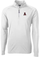 Cutter and Buck Alabama Crimson Tide Mens White Vault Adapt Eco Knit Long Sleeve Qtr Zip Pullover