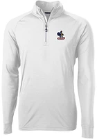 Cutter and Buck Delaware Fightin' Blue Hens Mens Adapt Eco Knit Long Sleeve Qtr Zip Pullover