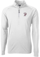 Cutter and Buck Mississippi State Bulldogs Mens White Vault Adapt Eco Knit Long Sleeve Qtr Zip P..