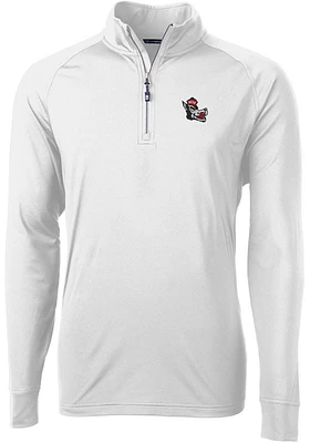 Cutter and Buck NC State Wolfpack Mens Adapt Eco Knit Long Sleeve Qtr Zip Pullover