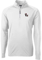 Cutter and Buck NC State Wolfpack Mens Adapt Eco Knit Long Sleeve Qtr Zip Pullover