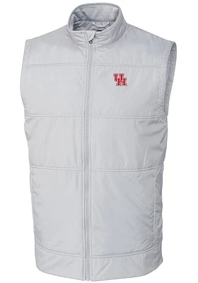 Cutter and Buck Houston Cougars Mens White Stealth Hybrid Quilted Windbreaker Vest Big Tall ..