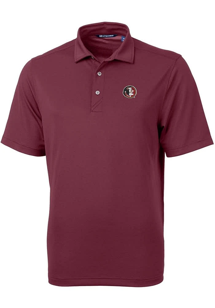 Cutter and Buck Florida State Seminoles Mens Virtue Eco Pique Short Sleeve Polo