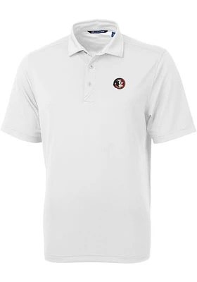Cutter and Buck Florida State Seminoles Mens Vault Virtue Eco Pique Short Sleeve Polo