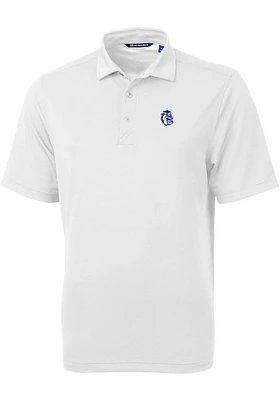 Cutter and Buck Fresno State Bulldogs Mens Vault Virtue Eco Pique Short Sleeve Polo