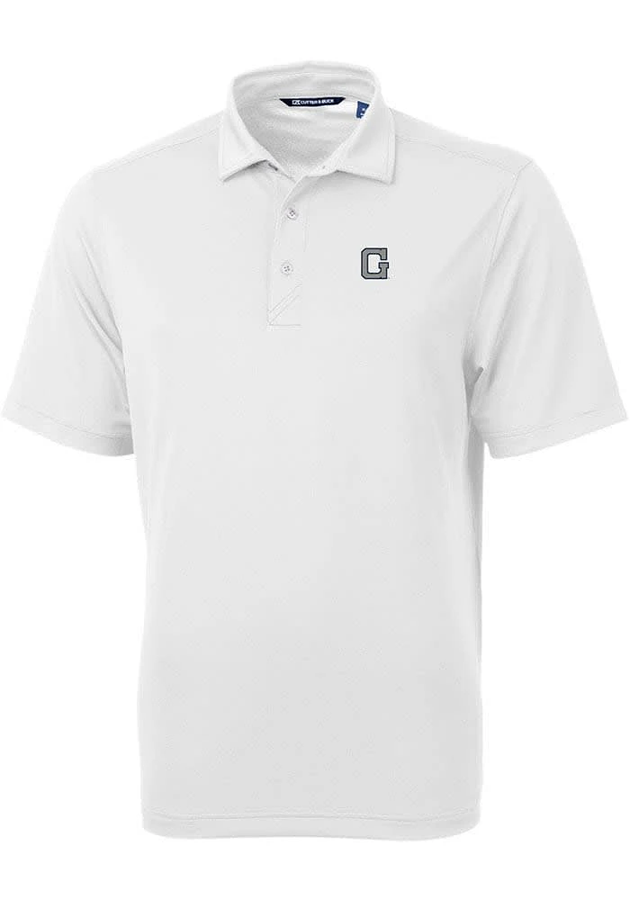 Cutter and Buck Georgetown Hoyas Mens Vault Virtue Eco Pique Short Sleeve Polo