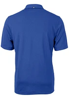 Mens Illinois Fighting Illini Blue Cutter and Buck Virtue Eco Pique Short Sleeve Polo Shirt
