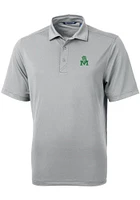 Cutter and Buck Marshall Thundering Herd Mens Vault Virtue Eco Pique Short Sleeve Polo