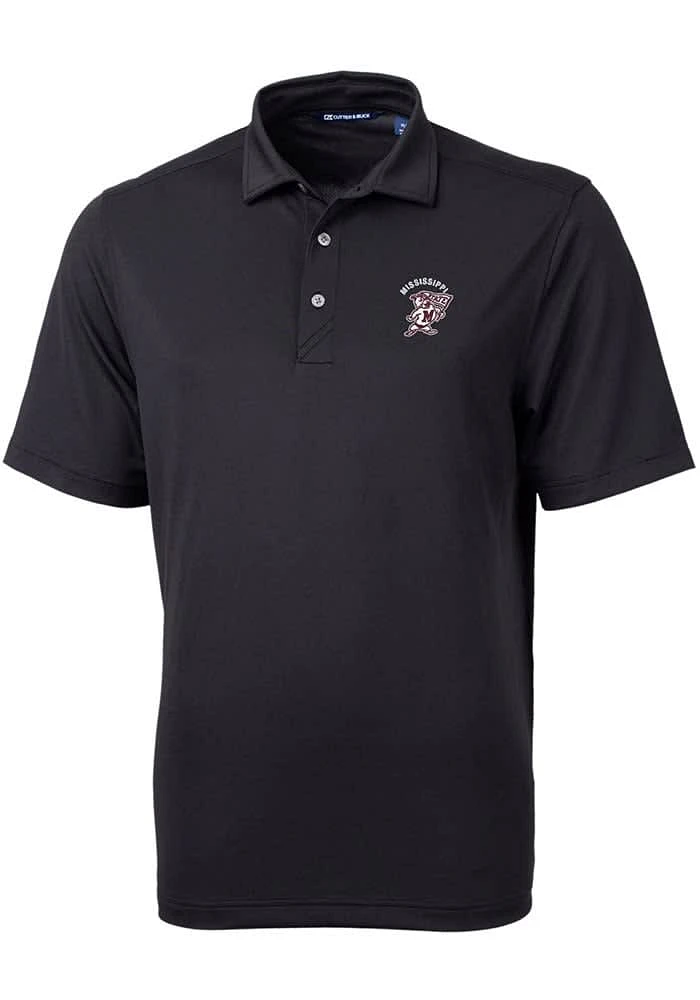 Cutter and Buck Mississippi State Bulldogs Mens Vault Virtue Eco Pique Short Sleeve Polo