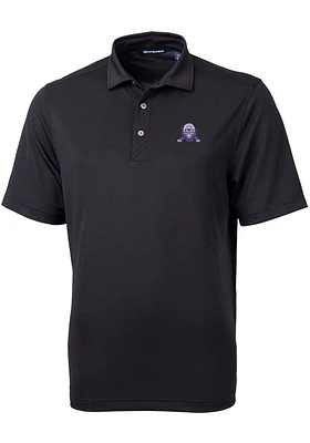 Mens Northwestern Wildcats Cutter and Buck Vault Virtue Eco Pique Short Sleeve Polo Shirt