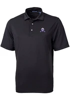 Mens Northwestern Wildcats Cutter and Buck Vault Virtue Eco Pique Short Sleeve Polo Shirt