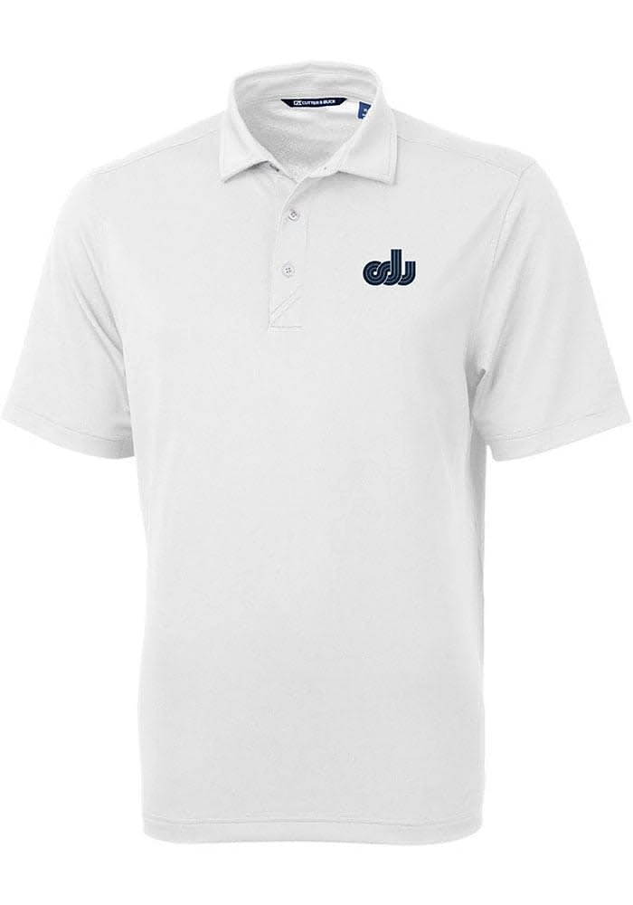 Cutter and Buck Old Dominion Monarchs Mens White Vault Virtue Eco Pique Short Sleeve Polo
