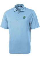 Cutter and Buck Tulane Green Wave Mens Virtue Eco Pique Short Sleeve Polo