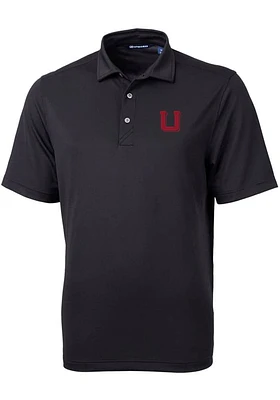 Cutter and Buck Utah Utes Mens Vault Virtue Eco Pique Short Sleeve Polo