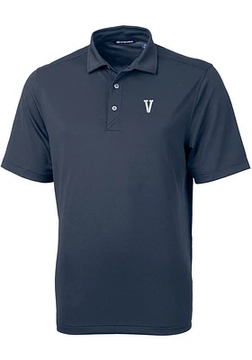 Cutter and Buck Villanova Wildcats Mens Navy Blue Vault Virtue Eco Pique Short Sleeve Polo