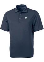 Cutter and Buck Villanova Wildcats Mens Navy Blue Vault Virtue Eco Pique Short Sleeve Polo