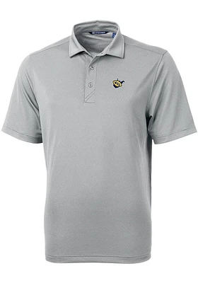 Cutter and Buck West Virginia Mountaineers Mens Vault Virtue Eco Pique Short Sleeve Polo
