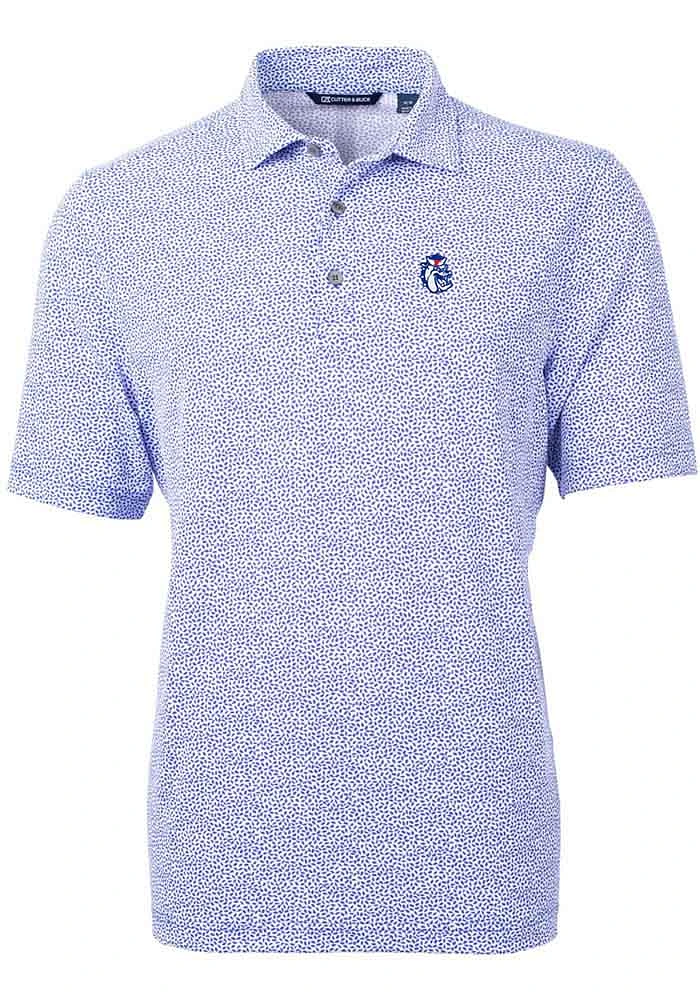Cutter and Buck Fresno State Bulldogs Mens Virtue Eco Pique Botanical Short Sleeve Polo