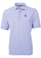 Cutter and Buck Fresno State Bulldogs Mens Virtue Eco Pique Botanical Short Sleeve Polo