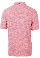 Cutter and Buck Fresno State Bulldogs Mens Red Vault Virtue Eco Pique Botanical Short Sleeve Pol..