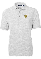 Cutter and Buck Missouri Tigers Mens Grey Vault Virtue Eco Pique Botanical Short Sleeve Polo