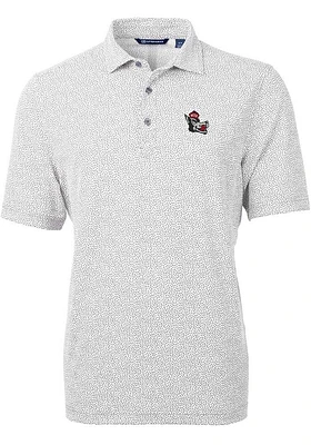 Cutter and Buck NC State Wolfpack Mens Vault Virtue Eco Pique Botanical Short Sleeve Polo
