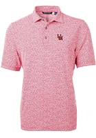 Cutter and Buck Ole Miss Rebels Mens Vault Virtue Eco Pique Botanical Short Sleeve Polo
