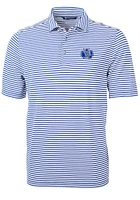 Cutter and Buck Air Force Falcons Mens Blue Virtue Eco Pique Stripe Short Sleeve Polo