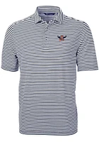 Cutter and Buck Auburn Tigers Mens Navy Blue Vault Virtue Eco Pique Stripe Short Sleeve Polo