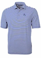 Cutter and Buck Fresno State Bulldogs Mens Virtue Eco Pique Stripe Short Sleeve Polo