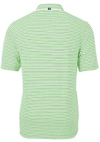Cutter and Buck George Mason University Mens Kelly Green Vault Virtue Eco Pique Stripe Short Sle..
