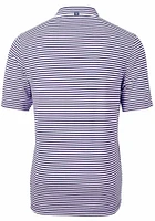 Cutter and Buck LSU Tigers Mens Vault Virtue Eco Pique Stripe Short Sleeve Polo