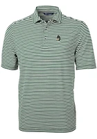 Cutter and Buck Michigan State Spartans Mens Vault Virtue Eco Pique Stripe Short Sleeve Polo